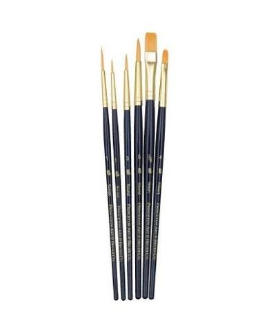 Set de pinceaux Princeton Real Value 9132 Gold Taklon – 6 pinceaux assortis