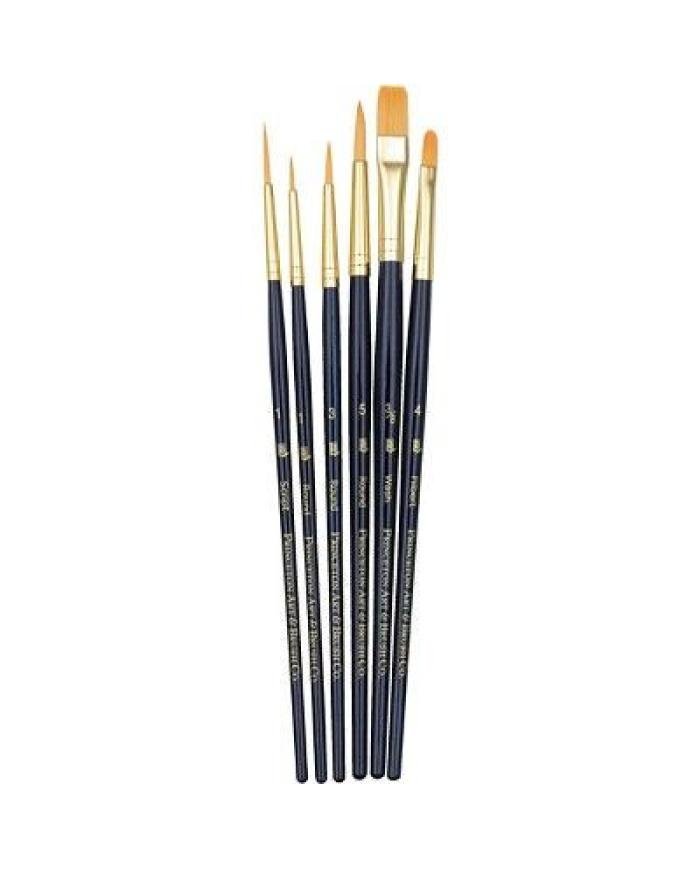 Set de pinceaux Princeton Real Value 9132 Gold Taklon – 6 pinceaux assortis