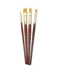 Set de pinceaux Princeton Real Value 9123 Gold Taklon – 4 pinceaux assortis