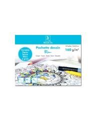 Pochette Papier Dessin Selecta Blanc 24x32 cm 160 g – 10 feuilles