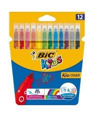 BIC Kids Visa Feutres de Coloriage Lavables Étui de 12 Couleurs