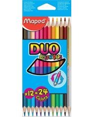 Maped Color Peps Crayons Bicolores Étui de 12