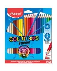 Maped Color Peps Strong Étui de 24 Crayons de Couleur Triangulaires