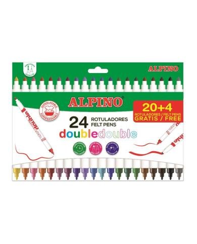 Etui de 24 Feutres Double Pointe ALPINO