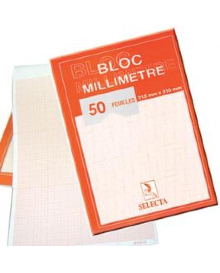 Bloc Papier Millimétré Selecta 21 x 31 cm – 50 Feuilles