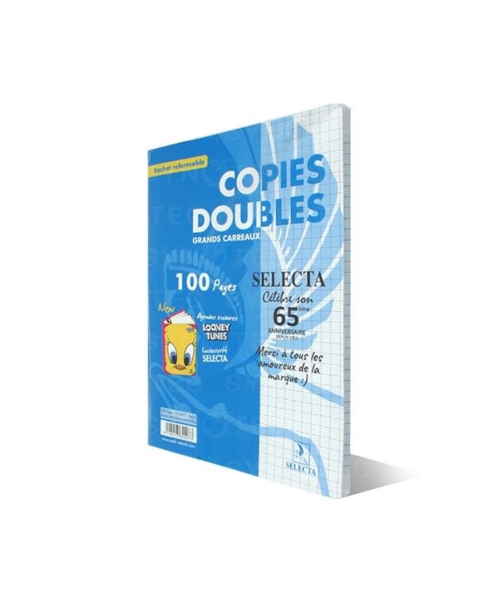 Paquet de 100 Doubles Feuilles Seyès A4 Selecta