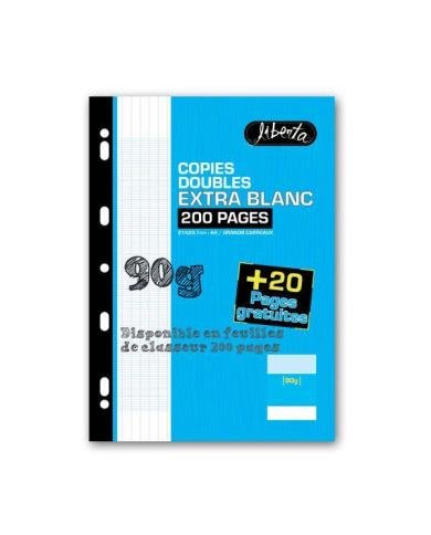 Copies Doubles Perforées Seyès Extra Blanc 200 Pages Liberta