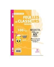 Recharge Classeur 100 Pages Blanches A4 21×29,7 cm Selecta