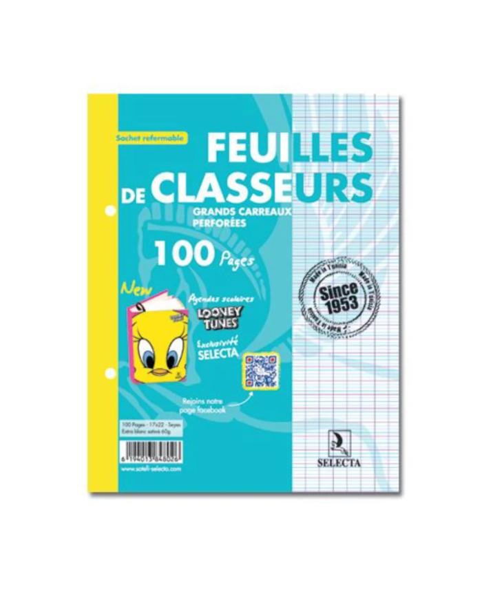 Feuilles de Classeur A4 100 Pages 60g Selecta