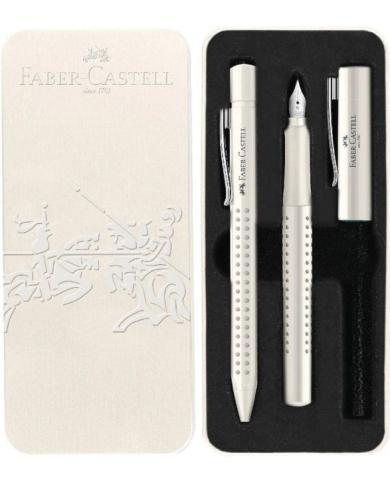Coffret Écriture Faber-Castell Grip 2010 Harmony Coconut Milk – Stylo-plume M + Stylo-bille
