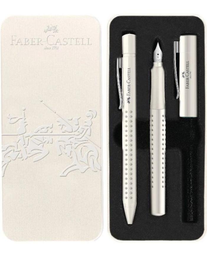 Coffret Écriture Faber-Castell Grip 2010 Harmony Coconut Milk – Stylo-plume M + Stylo-bille