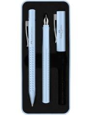 Coffret Écriture Faber-Castell Grip 2010 Harmony Bleu Ciel – Stylo-plume M + Stylo-bille
