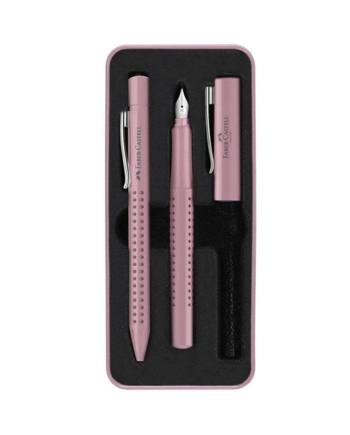 Coffret Écriture Faber-Castell Grip 2010 Harmony Rose Shadows – Stylo-plume M + Stylo-bille