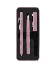 Coffret Écriture Faber-Castell Grip 2010 Harmony Rose Shadows – Stylo-plume M + Stylo-bille