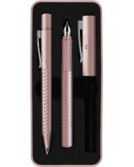 Coffret Écriture Faber-Castell Grip 2011 Pale Rose – Stylo-plume M + Stylo-bille
