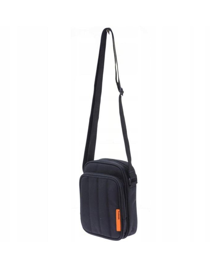 Sacoche homme bandoulière 2 compartiments The Chase – Noir – Davidts