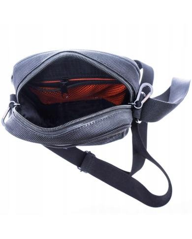 Sacoche homme bandoulière 2 compartiments The Chase – Noir – Davidts