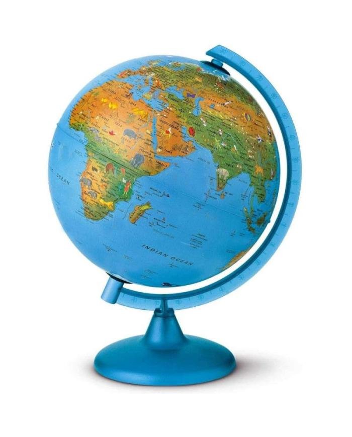 Globe terrestre lumineux Orion bleu Ø 25 cm – version française