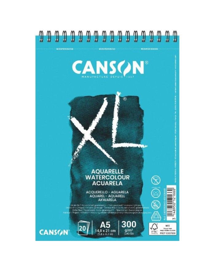 Bloc spiralé Canson XL Aquarelle A5 – 30 feuilles – 300 g/m²