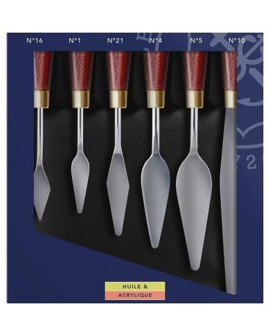 Set de 6 couteaux à peindre Lefranc Bourgeois