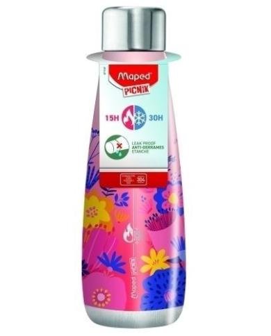 Bouteille Isotherme Maped Picnik Concept Adult 500 ml Flower en Acier Inoxydable