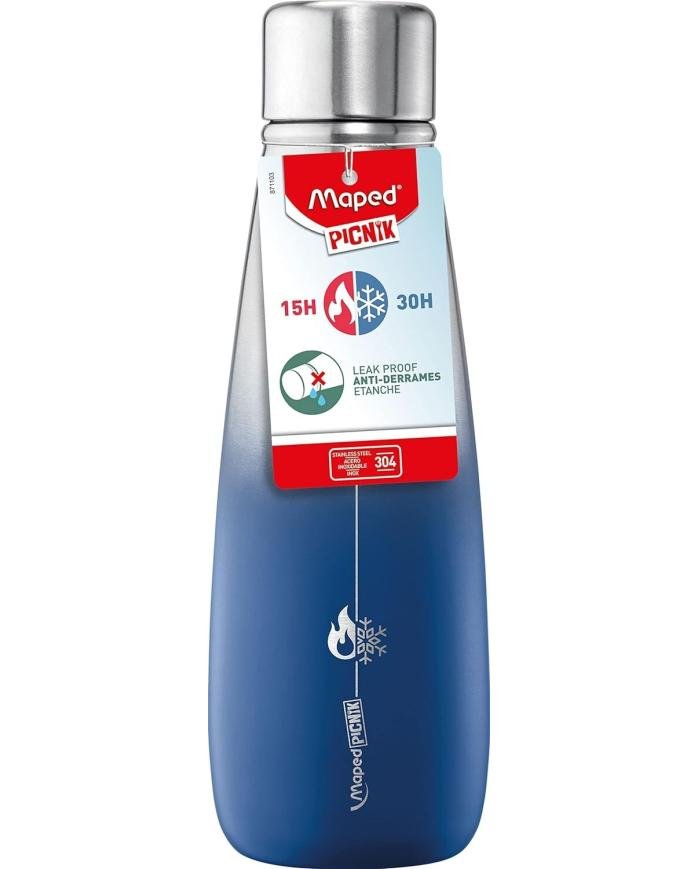 Bouteille Isotherme Maped Picnik Concept Adult 500 ml Bleu en Acier Inoxydable