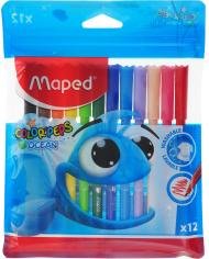 Feutres de Coloriage Maped Color'Peps Ocean x12 – Encre Lavable, Pointe Moyenne 2 mm