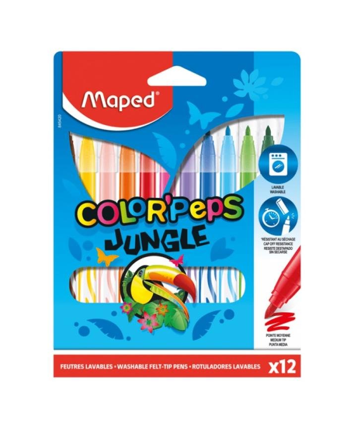 Maped Feutres Color'Peps Jungle x12 Lavables