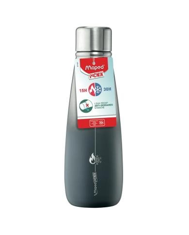 Bouteille Isotherme Maped Picnik Concept Adult 500 ml Gris en Acier Inoxydable