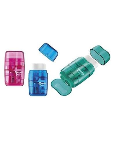 Taille-Crayon + Gomme Connect Translu 2 Trous MAPED