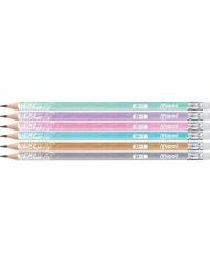 Maped Crayon Graphite Glitter Deco HB avec gomme