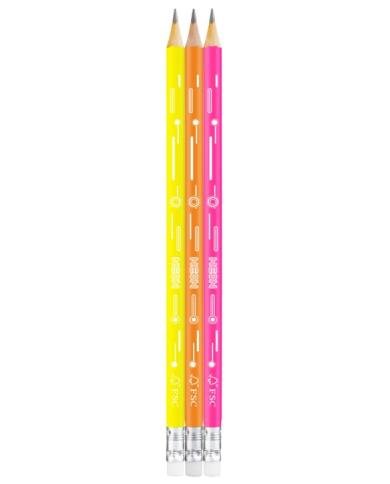 Maped Crayon Graphite Neon HB + Gomme