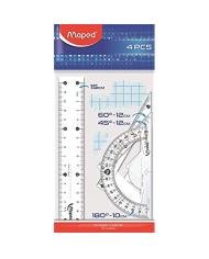 Pochette Géométrique Maped 20 cm Kit Complet 4 Pièces
