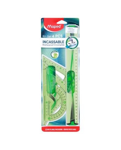 Pochette Géométrique Incassable Maped 30 cm Kit Complet 4 Pièces