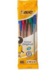 Pochette 4 Stylos à Bille BIC Cristal