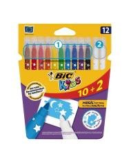 Feutres Effaçables BIC Kids Magic 10 Couleurs + 2 Effaceurs
