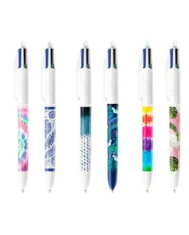 Stylo BIC 4 Couleurs Décors Édition Originale Rechargeable