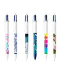 Stylo BIC 4 Couleurs Décors Édition Originale Rechargeable