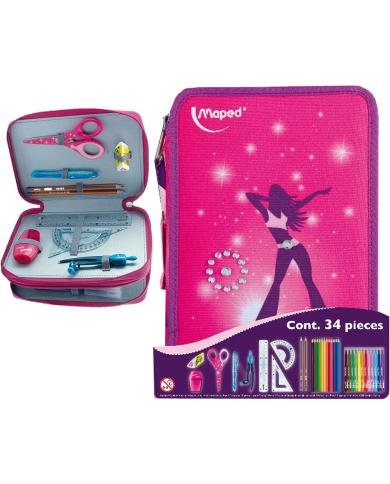 Trousse Scolaire Maped Girly 34 Pièces