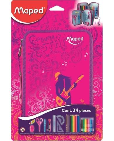 Trousse Scolaire Maped Girly 34 Pièces