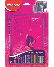 Trousse Scolaire Maped Girly 34 Pièces