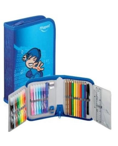 Trousse Scolaire Maped Karate Garnie 31 Pièces