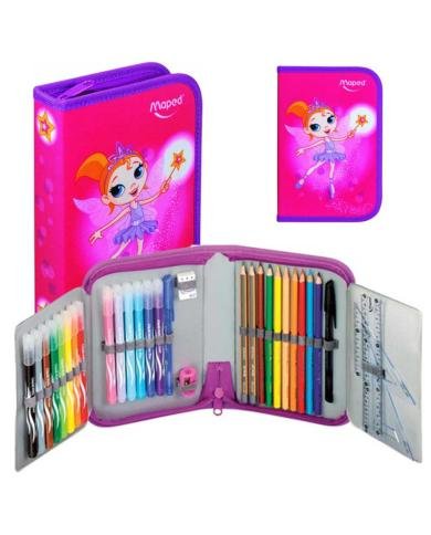 Trousse Scolaire Maped Fairy Garnie 32 Pièces