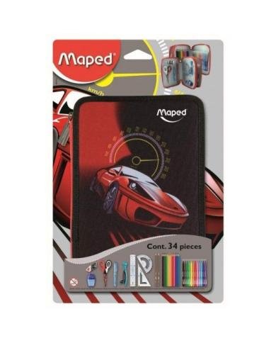 Trousse Scolaire Maped Cars Double Compartiment
