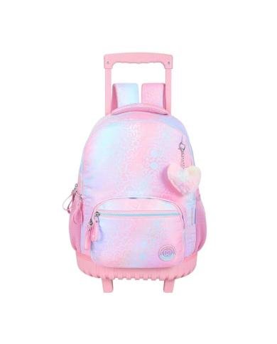 Sac à Dos à Roulettes Trolley, Iris Rose - Marshmallow