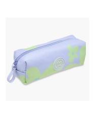 Trousse 1 compartiment, Petals Bleu - Marshmallow