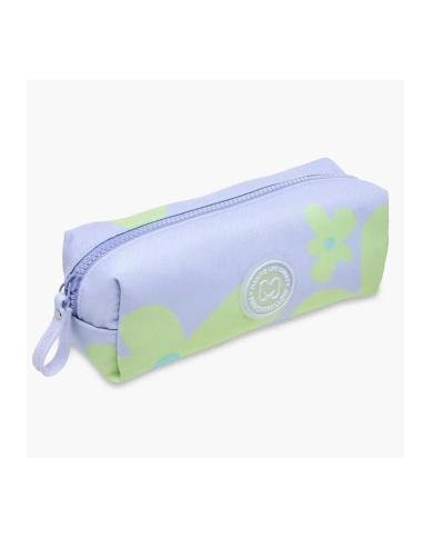 Trousse 1 compartiment, Petals Bleu - Marshmallow