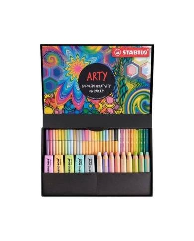 Kit d'écriture Pastel STABILO 50 feutres Arty
