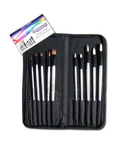 Le Libr'air - Trousse 10 Brosses Graduate - Daler Rowney - Tunisie Le Libr'air - Trousse 10 Brosses Graduate - Daler Rowney - Tunisie
