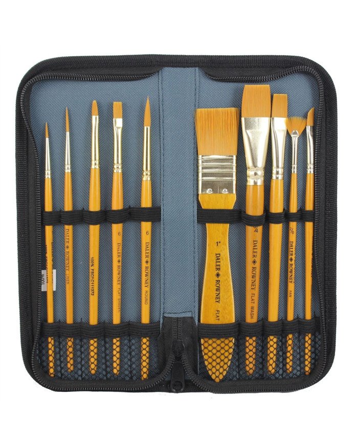 Le Libr'air - Trousse 10 Pinceaux Acrylique - Simply Daler Rowney - Tunisie